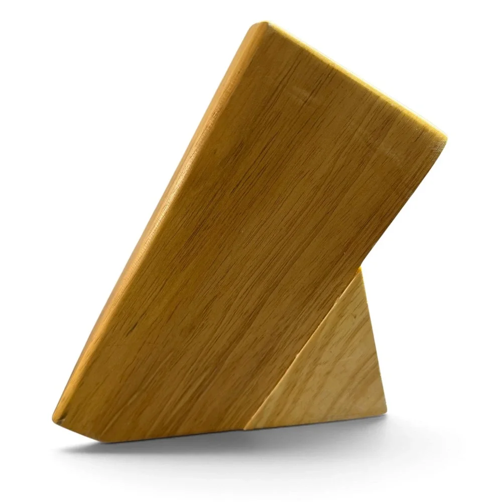 Henckels Wooden Knife Block 6 Slot Natural Wood Kitchen Cutlery Storage Block
